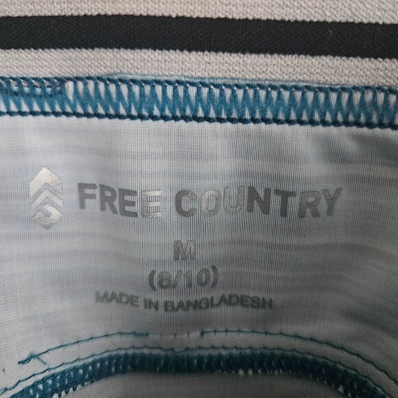 Free Country NWOT Black Striped Tankini Swimsuit Top Adjustable Strap Sides M - Picture 4 of 5